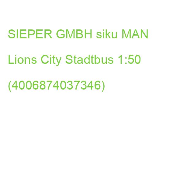 SIEPER siku MAN Lions City Stadtbus 1:50 (4006874037346)