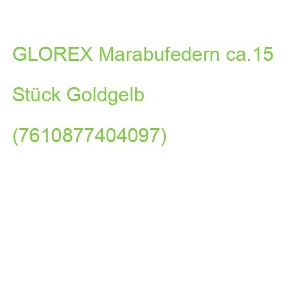 GLOREX Marabufedern goldgelb 15 Stück