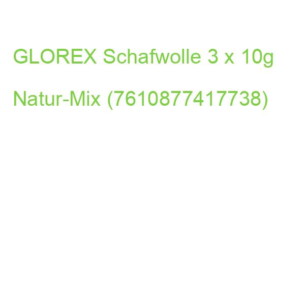 GLOREX Schafwolle Natur-Mix natur 3x10g