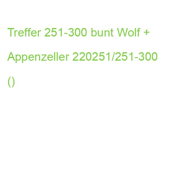 Gewinnlose Treffer bunt 251-300 WOLF & APPENZELLER 220251/251-300 ()