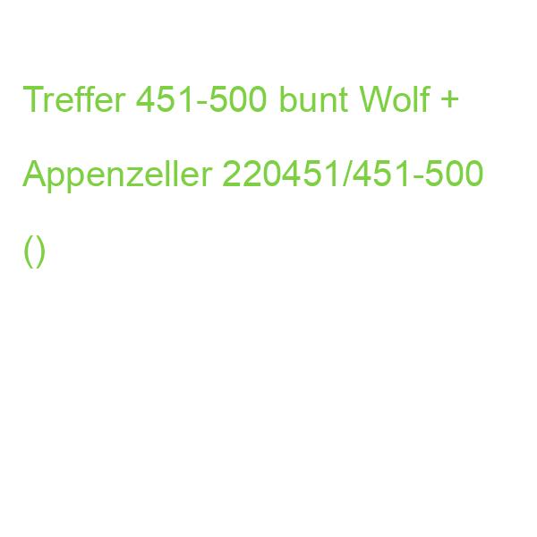 Gewinnlose Treffer bunt 451-500 WOLF & APPENZELLER 220451/451-500 ()