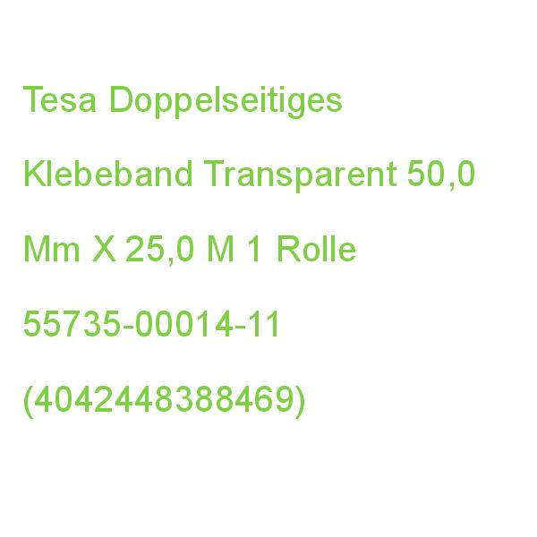 Tesa 55735 Doppelseitiges Klebeband 50,0 Mm X 25,0 M, 1 Rolle 55735-00014-11 (4042448388469)