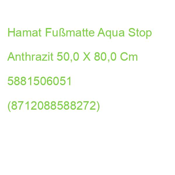 Hamat Fußmatte Aqua Stop Anthrazit 50,0 X 80,0 Cm 5881506051 (8712088588272)