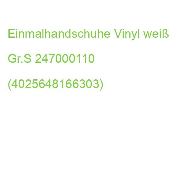Einmalhandschuhe Größe S 100 Stück Vinyl weiß HASK 248000110 (4260637921208)