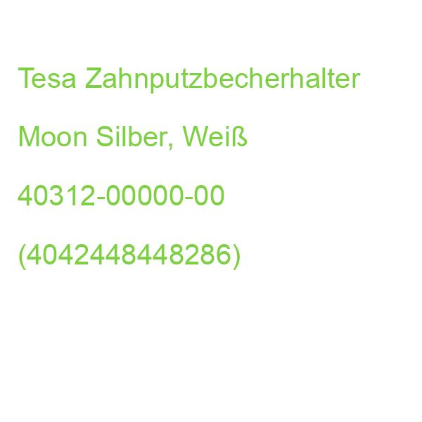 Tesa Zahnputzbecher Moon Silber, Weiß 40312-00000-00 (4042448448286)