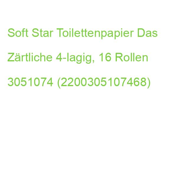 Soft Star Toilettenpapier Das Zärtliche 4-lagig, 16 Rollen 3051074 (2200305107468)