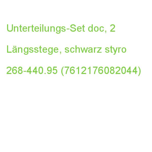 Unterteilungs-Set doc, 2 Längsstege, schwarz styro 268-440.95 (7612176082044)