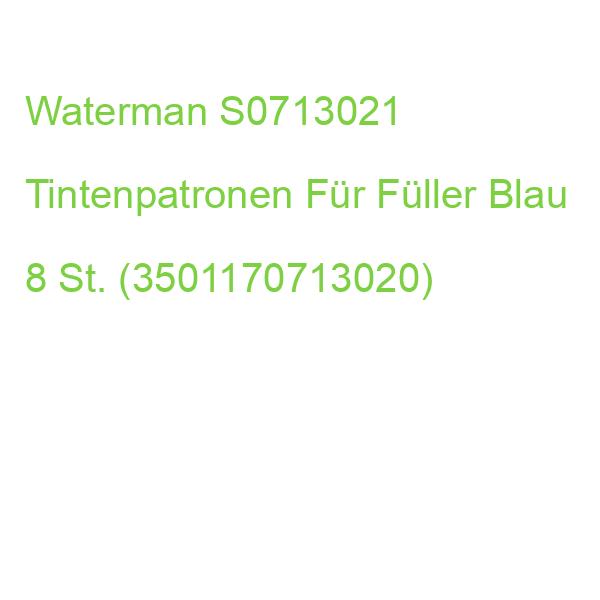 Waterman S0713021 Tintenpatronen Für Füller Blau 8 St. (3501170713020)