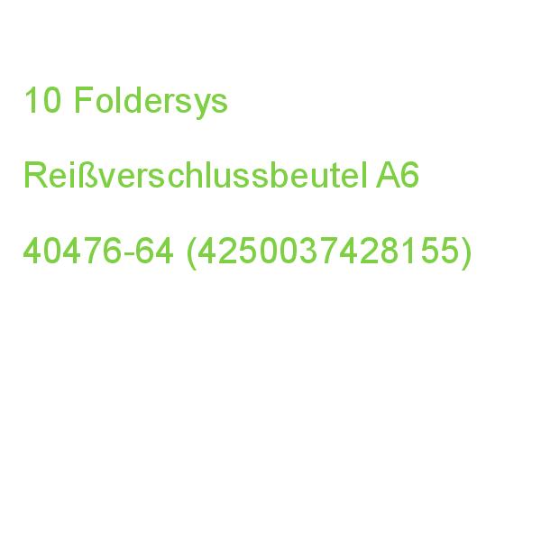Foldersys Reißverschlussbeutel Gelb 0,15 Mm, 10 St. 40476-64 (4250037428155)