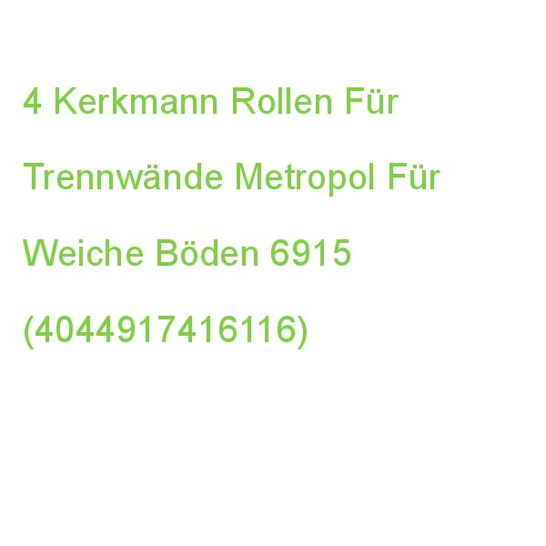 Kerkmann Rollen Für Trennwände Metropol Für Teppichböden, 4 St. 45691514 (4044917416116)