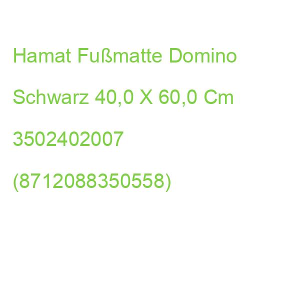 Hamat Fußmatte Domino Schwarz 40,0 X 60,0 Cm 3502402007 (8712088350558)