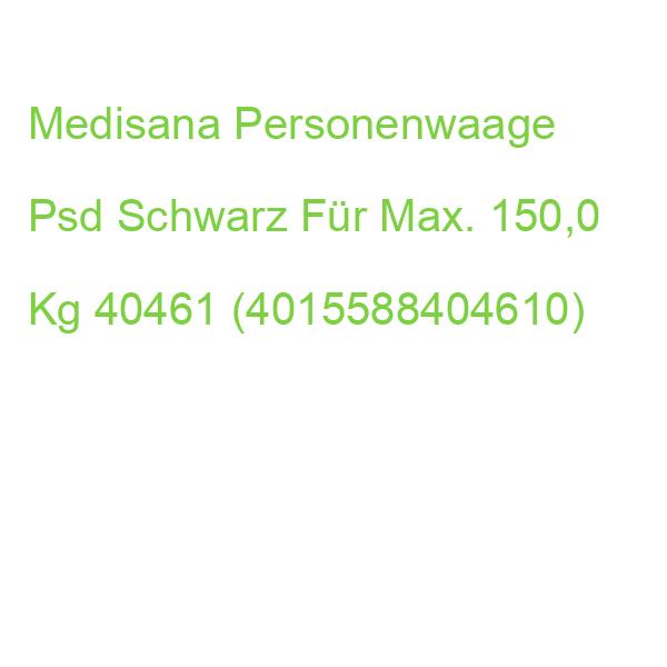 Medisana Personenwaage Psd Schwarz Für Max. 150,0 Kg 40461 (4015588404610)