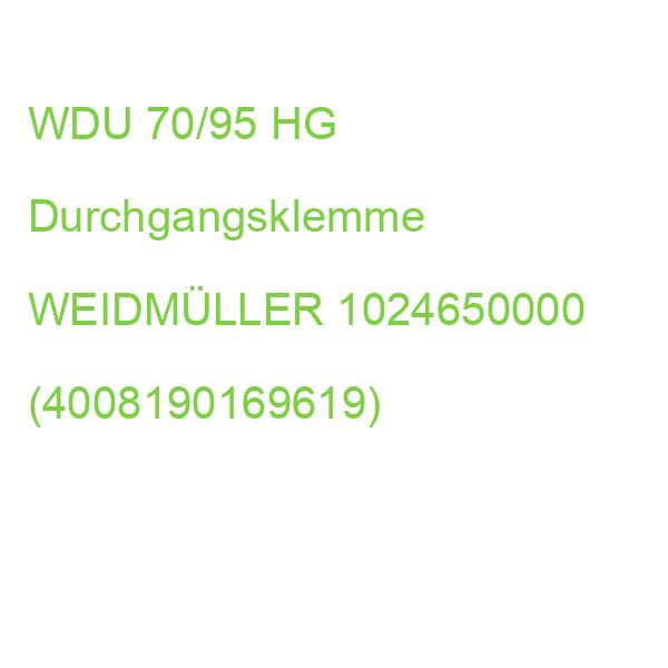 WDU 70/95 HG Durchgangsklemme WEIDMÜLLER 1024650000 (4008190169619)
