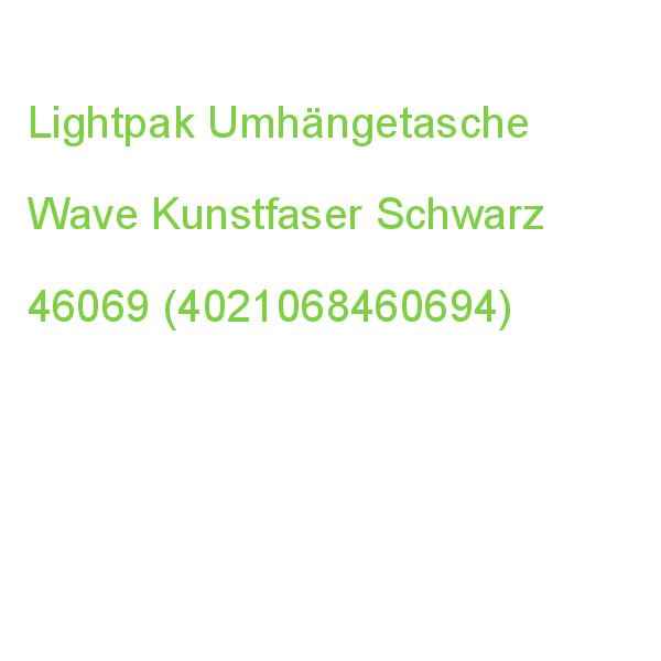 Lightpak Umhängetasche Wave Kunstfaser Schwarz/grau 46069 (4021068460694)