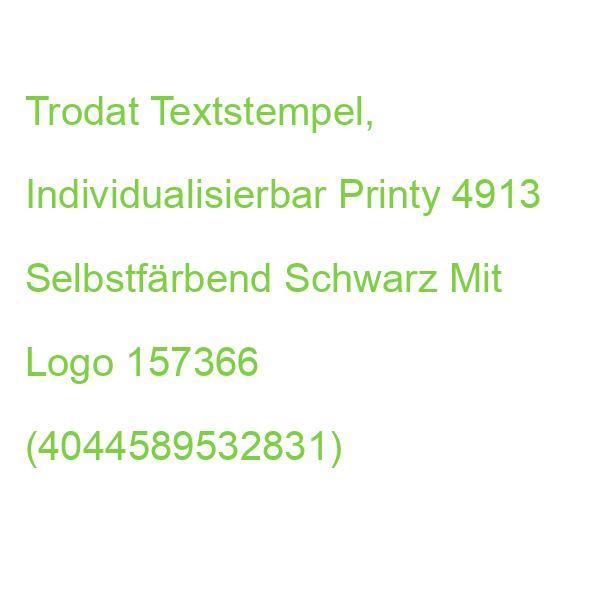 Trodat Textstempel, Individualisierbar Printy 4913 Selbstfärbend Schwarz Mit Logo, 1 St. 157366 (4044589532831)