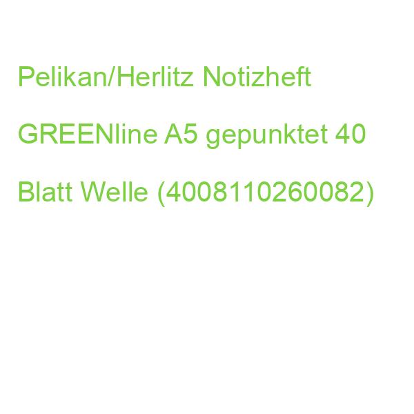 HAMELIN herlitz Notizheft GREENline gepunktet Welle DIN A5 40 Blatt (4008110260082)