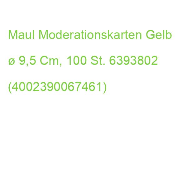 Maul Moderationskarten Gelb  9,5 Cm, 100 St. 6393802 (4002390067461)