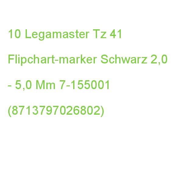 Legamaster Tz 41 Flipchart-marker Schwarz 2,0 - 5,0 Mm, 10 St. 7-155001 (8713797026802)