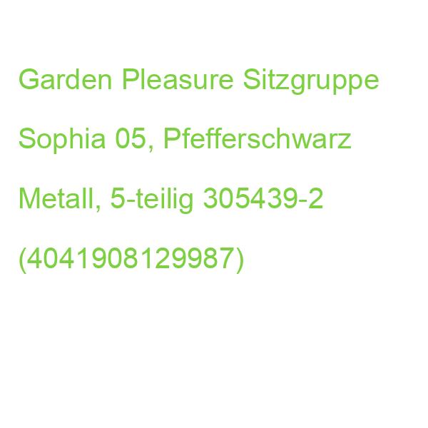 Garden Pleasure Sitzgruppe Sophia, Pfefferschwarz Metall, 5-teilig 305439-2 (4041908129987)