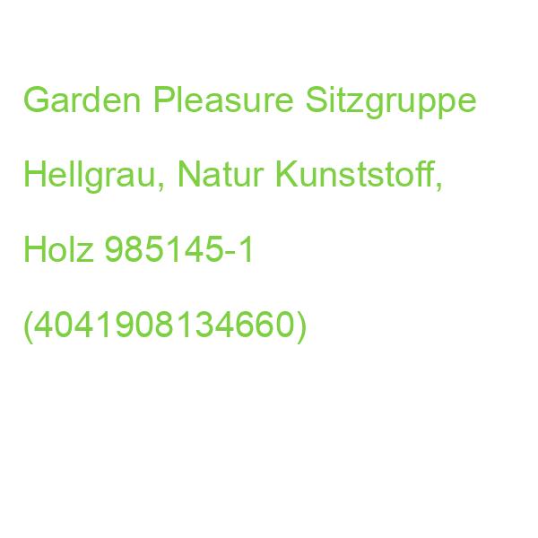 Garden Pleasure Sitzgruppe Arvada/oakland Hellgrau, Natur Kunststoff, Holz 985145-1 (4041908134660)