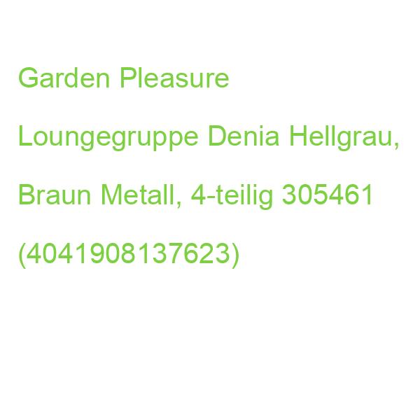 Garden Pleasure Loungegruppe Denia Beige, Braun Metall, 12-teilig 305461 (4041908137623)
