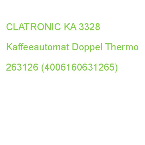 KA 3328 Kaffeeautomat Doppel Thermo CLATRONIC 263126 (4006160631265)