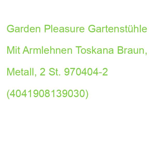 Garden Pleasure Gartenstühle Mit Armlehnen Toskana Braun, Metall, 2 St. 970404-2 (4041908139030)