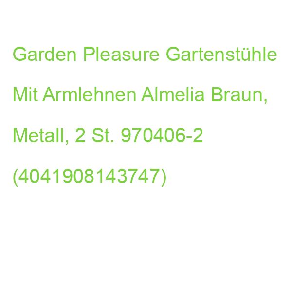 Garden Pleasure Gartenstühle Mit Armlehnen Almelia Braun, Metall, 2 St. 970406-2 (4041908143747)