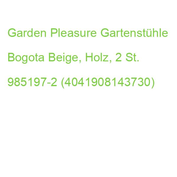 Garden Pleasure Gartenstühle Bogota Beige, Holz, 2 St. 985197-2 (4041908143730)
