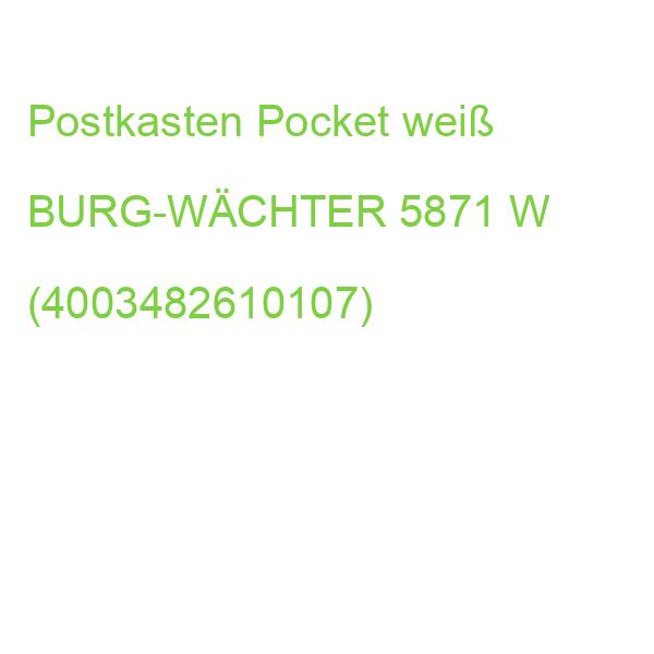 Briefkasten Pocket 215x315x75 mm weiß Stahl BURG-WÄCHTER 5871 W (4003482610107)
