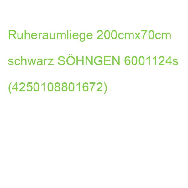 Ruheraumliege 200cmx70cm schwarz SÖHNGEN 6001124s (4250108801672)