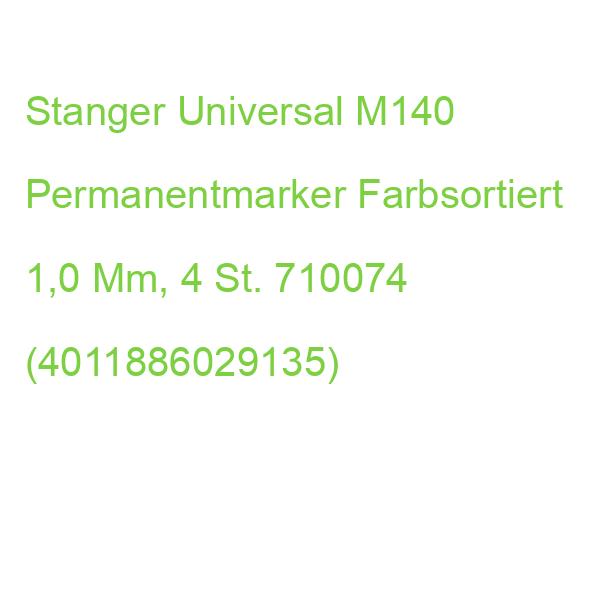 Stanger Universal M140 Permanentmarker Farbsortiert 1,0 Mm, 4 St. 710074 (4011886029135)