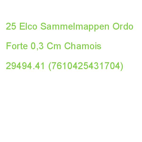 25 Elco Sammelmappen Ordo Forte 0,3 Cm Hellchamois 29494.41 (7610425431704)
