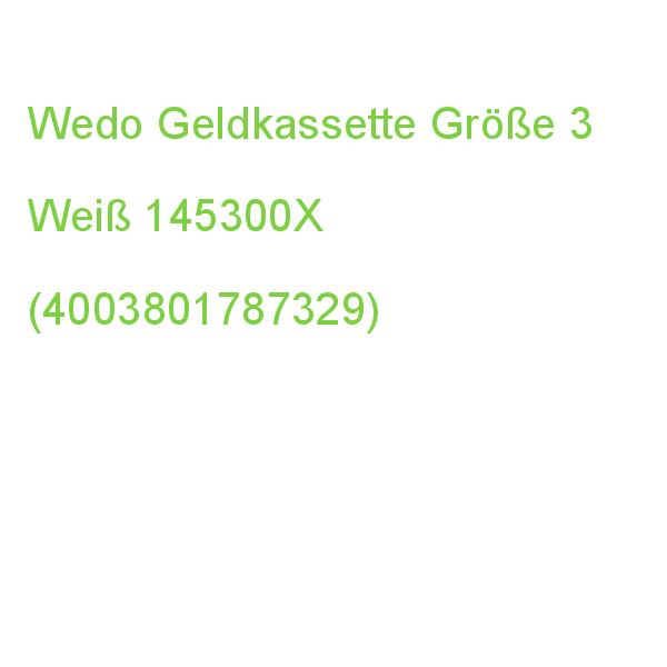 Wedo Geldkassette 145300x Größe 3 Weiß (4003801787329)