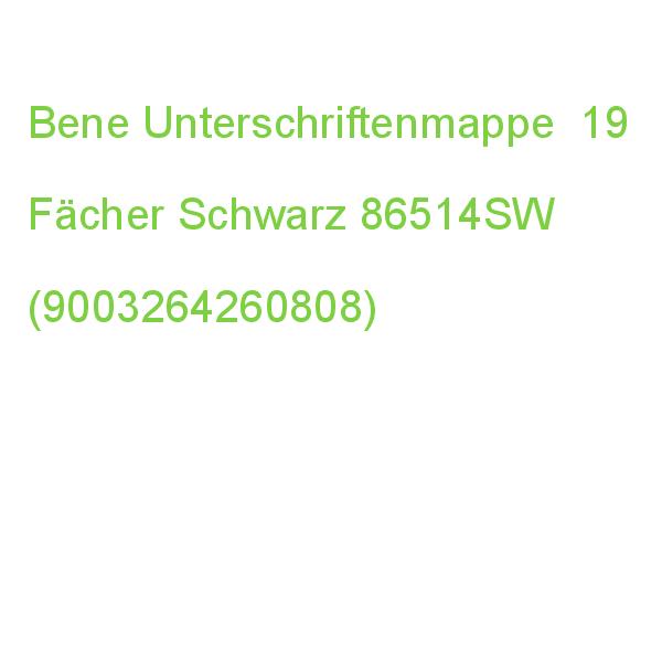 Bene Unterschriftenmappe 19 Fächer Schwarz 86514SW (9003264260808)