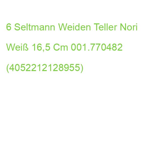 6 Seltmann Weiden Teller Nori Weiß 16,5 Cm 001.770482 (4052212128955)