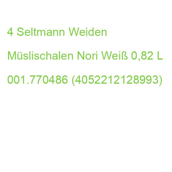 4 Seltmann Weiden Müslischalen Nori Weiß 0,82 L 001.770486 (4052212128993)