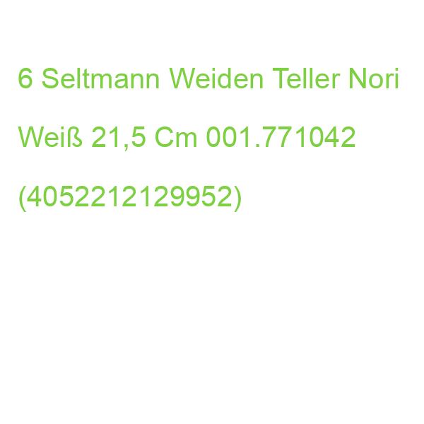 6 Seltmann Weiden Teller Nori Weiß 21,5 Cm 001.771042 (4052212129952)