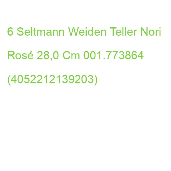 6 Seltmann Weiden Teller Nori Rose 28,0 Cm 001.773864 (4052212139203)