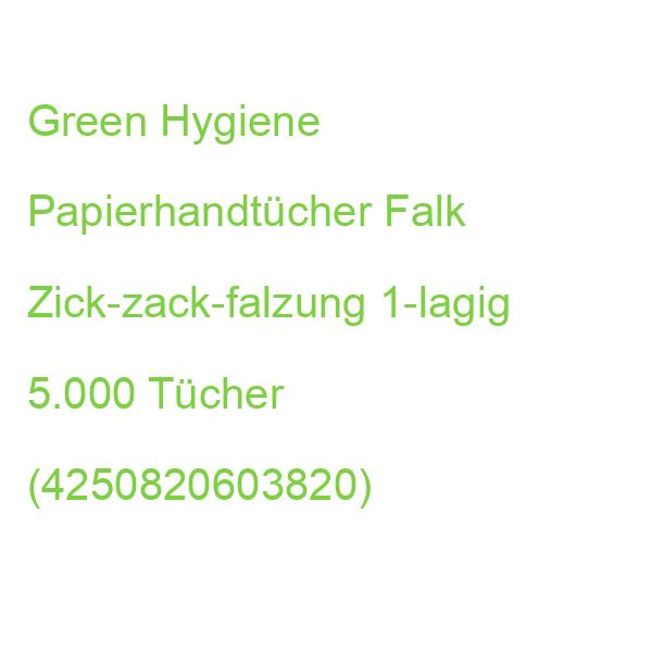 Green Hygiene Papierhandtücher Falk Zick-zack-falzung 1-lagig 5.000 Tücher (4250820603820)
