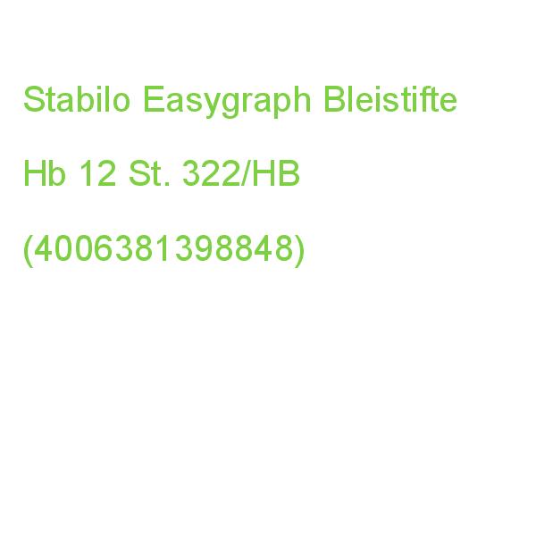 Stabilo Easygraph Bleistifte Hb Grün, 12 St. 322/HB (4006381398848)