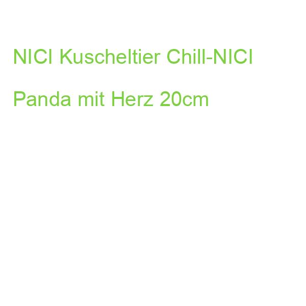 NICI Kuscheltier Chill-NICI Panda mit Herz 20cm