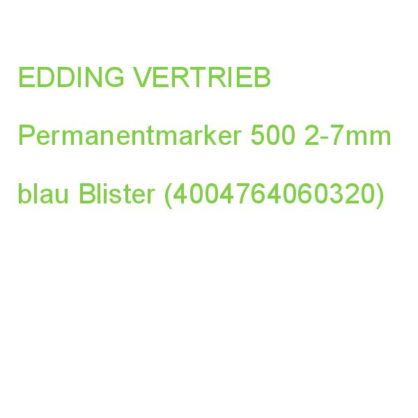 edding Permanentmarker 500 blau 2-7mm Blister