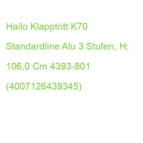 Hailo Klapptritt K70 Standardline Silber 3 Stufen, H: 106,0 Cm 4393801 (4007126439345)
