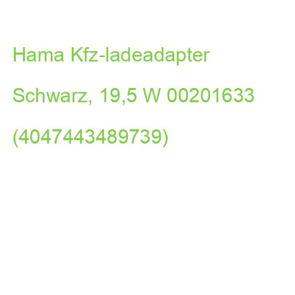 Hama Kfz-ladeadapter Schwarz, 19,5 W 00201633 (4047443489739)