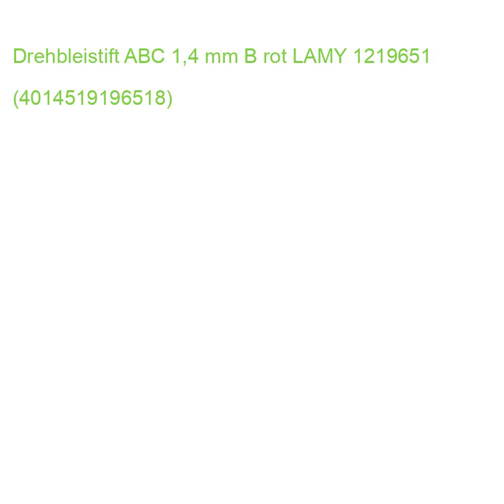 Drehbleistift ABC 1,4 mm B rot LAMY 1219651 (4014519196518)
