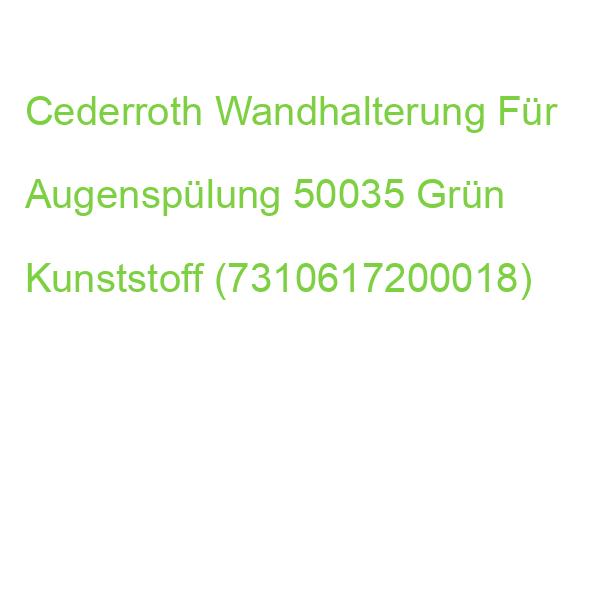 Cederroth Wandhalterung Für Augenspülung 50035 Grün Kunststoff (7310617200018)