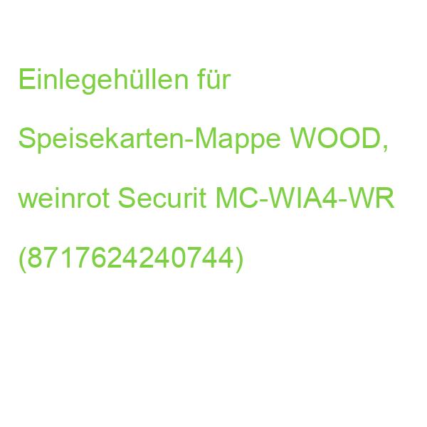 Einlegehüllen für Speisekarten-Mappe WOOD, weinrot Securit MC-WIA4-WR (8717624240744)
