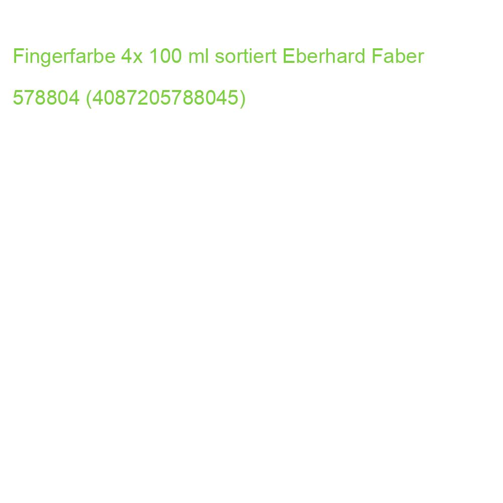 Fingerfarbe 4x 100 ml sortiert Eberhard Faber 578804 (4087205788045)