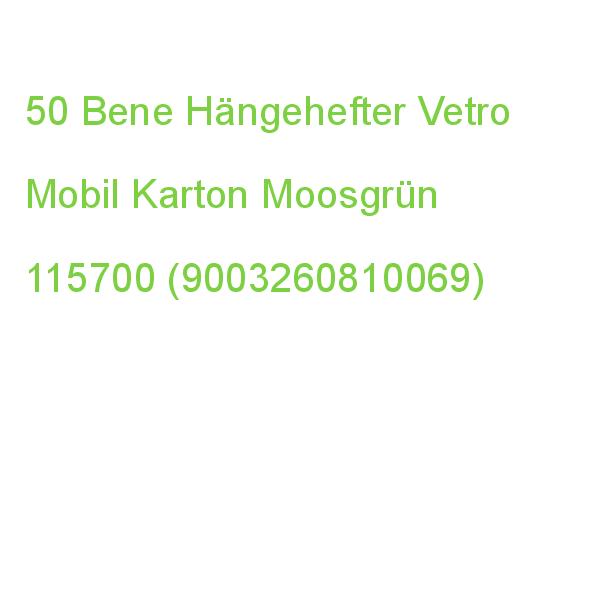 50 Bene Hängehefter Vetro Mobil Karton Moosgrün 1 X Kaufmännische Heftung 115700 (9003260810069)